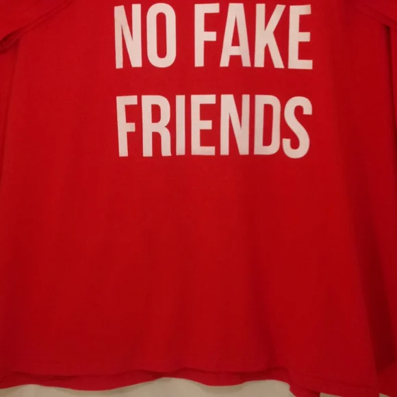 NO FAKE FRIENDS T- SHIRT  BY PORT&COMPANY - Picture 2 of 5